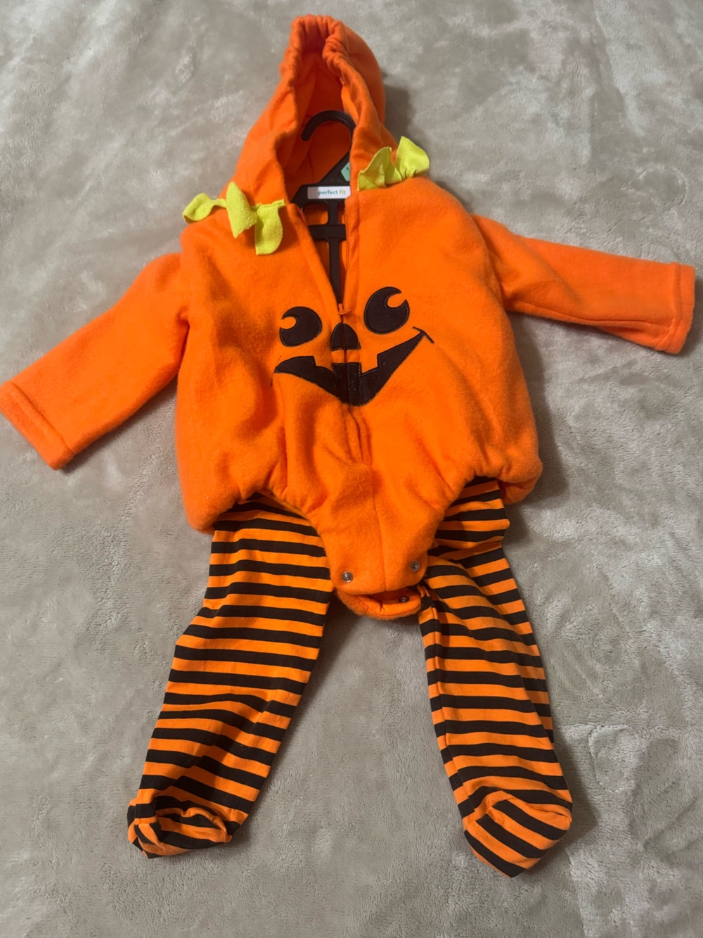 Baby Orange Pumpkin Hooded Costume
